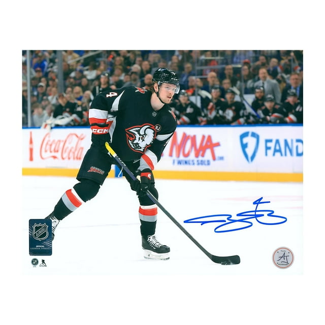 Bowen Byram Autographed Buffalo Sabres Throwback 8x10 Photo