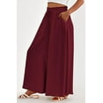 thumbnail image 4 of PRETTYGARDEN Women's Summer Wide Leg Palazzo Pants High Waisted Flowy Pockets Trendy Casual Lounge Boho Beach Trousers, 4 of 10
