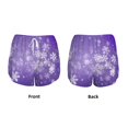 thumbnail image 5 of Haiem Snowfall Sky White Purple Women's 2 in 1 Running Shorts - Lightweight Athletic Workout Gym Yoga Breathable Sports Shorts Liner with Phone Pockets-XX-Large, 5 of 9
