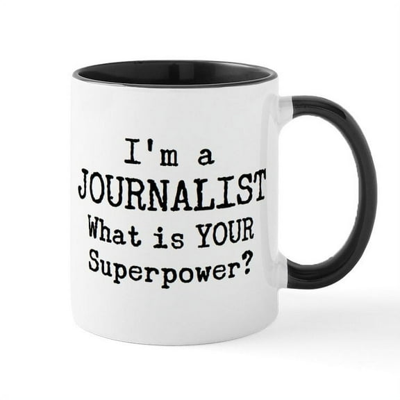 CafePress - Journalist Mug Mugs - 11 oz Ceramic Mug - Novelty Coffee Tea Cup