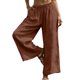 thumbnail image 5 of Pantalones Sueltos Casuales de Mujer con Cuello en V en Color Sólido para Uso Diario, Viajes Y Estilo Callejero, 5 of 8