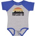 thumbnail image 3 of Inktastic Portland Oregon Skyline Retro Sunset Boys or Girls Baby Bodysuit, 3 of 5