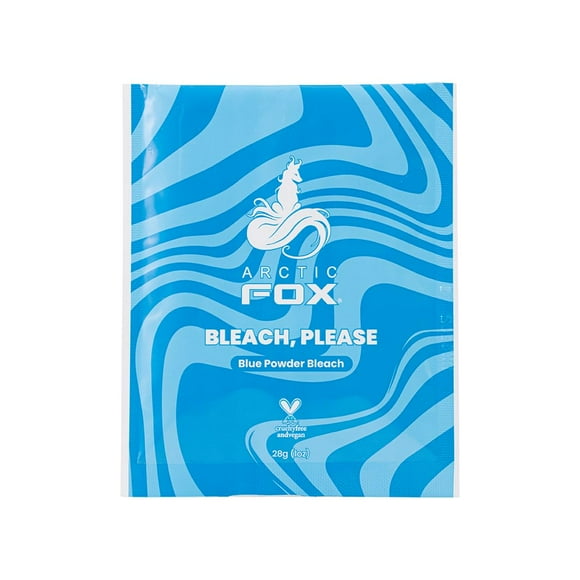 ARCTIC FOX Bleach Please Blue Powder Bleach Individual Sachet 28g (1oz) para retoques destacados o pequeñas aplicaciones como monedas.