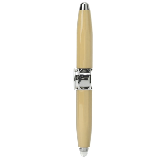 Fidget Pen with LED Light,Ballpoint Pen for Stress Relief, Anxiety, ConcentrationPen Rotating Spin Pen with Gyroscope, Metal Material, for Students, Office