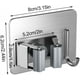 thumbnail image 2 of Mop Broom Holder, 5 Pcs Stainless Steel Self Adhesive Mop Holder Wall Mounted with Hooks Hanger Nail Free Glue Auxiliary Stickers, Self-Adhesive Broom Holder for Bathroom, Kitchen(Silver), 2 of 5