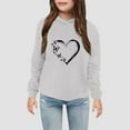 thumbnail image 2 of kpoplk Girl's Boy's Hoodie Long Sleeve Soft Sweatshirt Graphic Hoody Kids Cute Pullovers Top Clothes For Girls 5-6 Years,Grey, 2 of 6