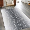 thumbnail image 2 of White Gray Ombre Area Rugs 3'x5', Washable Small Throw Rugs for Living Room Bedroom, Modern Abstract Striped Polka Dots Indoor Outdoor Rug Non-Slip Low Pile Carpet Runner Reversible Floor Mats, 2 of 8