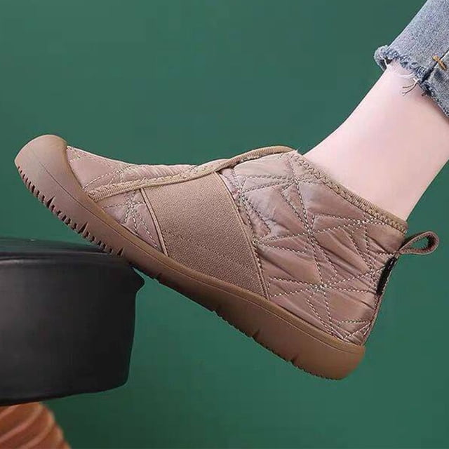 Mareep Women Casual Soft-Soled Versatile Round-Toe Solid-Color Plush Flats Shoes Beautiful Gift Shoes Clearance