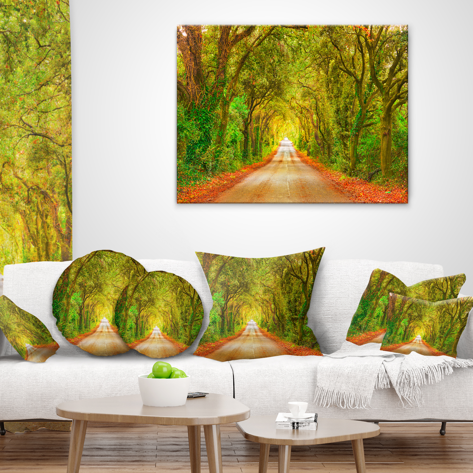 Designart 12" x 20" Green Polyester Throw Pillow