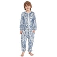 thumbnail image 2 of Soft Big Kids Onesie Pajamas Cozy Loose-Fit Jumpsuits for kids with Pockets for Christmas Lounge & Play Vintage Watercolor Floral Pattern, 2 of 8