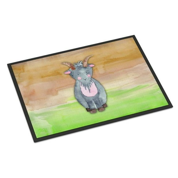 24 x 36 in. Goat Watercolor Indoor or Outdoor Mat