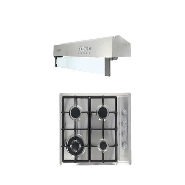 Combo Parrilla 60 cm y Campana Slim ODIPO Acero Inoxidable 50 cm