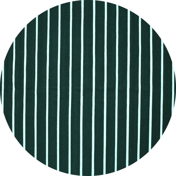 Ahgly Company Indoor Round Abstract Turquoise Blue Contemporary Area Rugs, 5' Round
