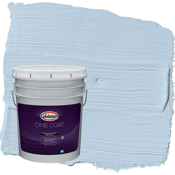 Glidden One Coat Sleep Baby Sleep / Blue Satin Exterior Paint with Primer, 5 Gallon