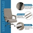 thumbnail image 2 of Stretch Computer Office Chair Cover, High Back  Executive Gaming Chair Slipcover Washable Anti-Dust Seat Protector for Dogs Cats Pets Taupe, 2 of 6