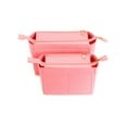 thumbnail image 6 of PULLIMORE Purse Organizer Insert, Felt Bag Organizer with Zipper, Handbag & Tote Shaper, For Speedy Neverfull（Pink,L）, 6 of 9