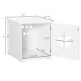 thumbnail image 3 of PawHut Cat Litter Enclosure End Table with Magnetic Door, White, 3 of 10