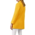 thumbnail image 4 of INSPIRE CHIC Women's Peter Pan Collar Double Breasted Winter Long Trench Pea Coat XS Mustard Yellow, 4 of 8