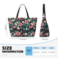 thumbnail image 4 of Xecao Green Tropical Leaves for versatile beach bag for women includes zipper pockets and waterproof material, ideal for vacations and adventures., 4 of 7