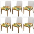 thumbnail image 2 of Easygdp Sunflower Cornflower Poppy Square Chair Cushion Cover Stretch Chair Seat Covers Removable Washable for Hotel, Bedroom, Office, 2 of 9
