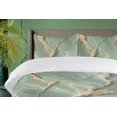 thumbnail image 2 of Ambesonne Sage Duvet Cover Set, Wavy Marble Print Gentle Tones, Queen, Pale Seafoam and Tan, 2 of 4
