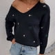 thumbnail image 2 of Suéteres Para Mujer Otoño Invierno Suéter de Punto Jersey Impreso Top Suelto Cuello en V Cuello en V Odeerbi ODB176225, 2 of 6