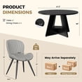 thumbnail image 2 of Hawsaiy 5 Piece Round Dining Table Set for 4, 47.3" Kitchen Dining Table with Storage Shelf & 4 Upholstered Dining Chairs, Modern Dining Room Furniture Set with Metal Legs, 2 of 11