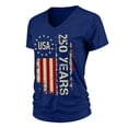 thumbnail image 5 of CONZONE Womens Usa 250Th Anniversary T-Shirts Short Sleeve July 4Th T Shirts for Women Casual Crew Neck Patriotic Usa Letter Graphic Lightweight Tees Soft Cozy Dailywear, 5 of 5