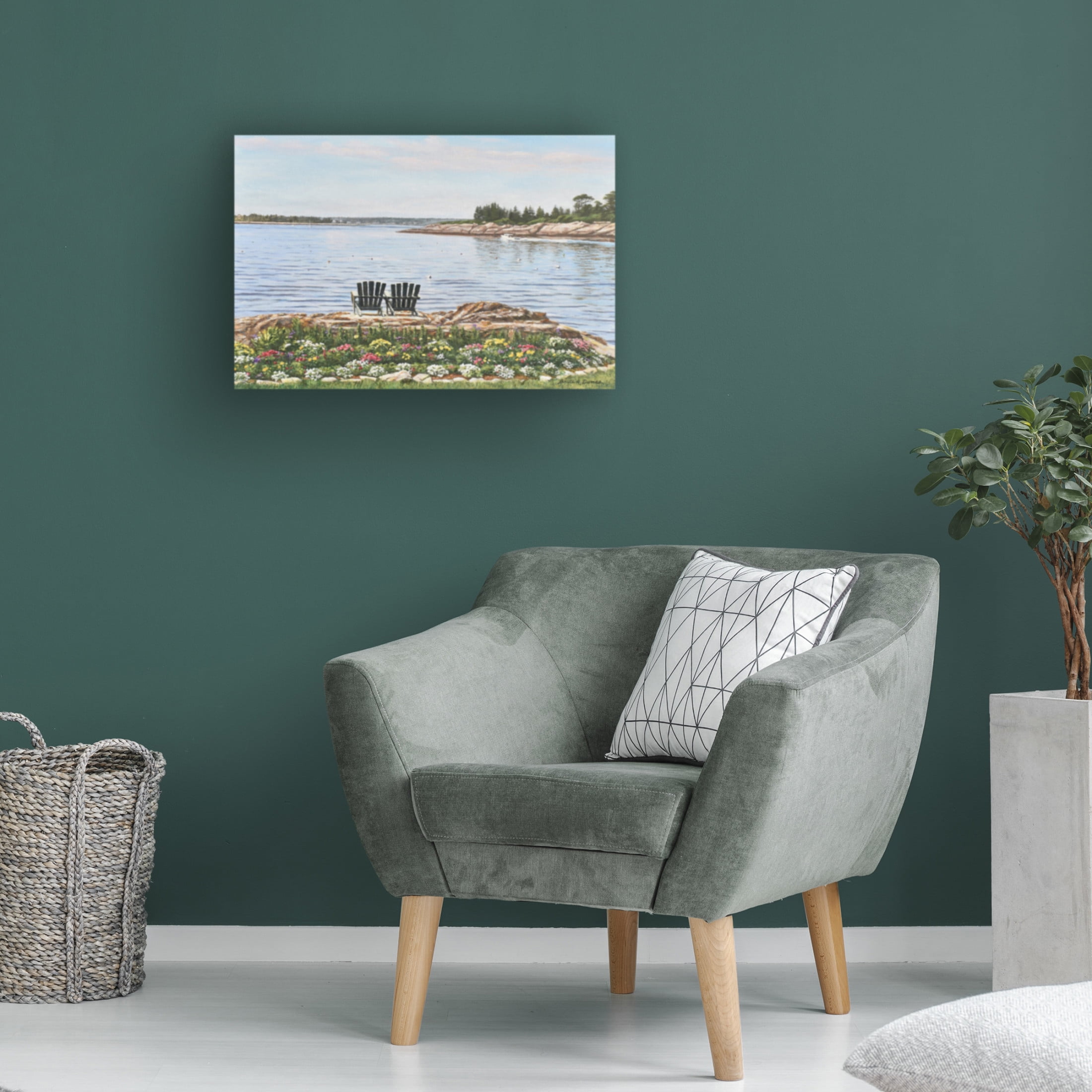 Canvas Wall Art - Bruce Dumas 'Ocean Point' Wall Art for Living Room, Bedroom, or Office Décor by Trademark Fine Art - 47 x 30 Inches