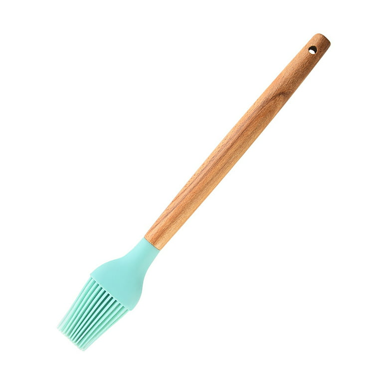 Oil and Butter Brush,Silicone Basting Brush with Wooden Hand,Pastry Brush  for Cooking Brown