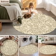 thumbnail image 5 of Round Rug 3.3Ft Washable Non-Slip, Beige Spring Floral Circle Area Rugs for Living Room Bedroom, Farmhouse Flowers Elegant Pastoral Indoor Floor Mats Carpet Runner for Home Decor Aesthetic, 5 of 8