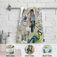 thumbnail image 5 of Dreamtimes Spring Bullfinch Retro Birds Hand Towels 2 PCS, Vintage Birds Flowers Kitchen Towel Ultra Soft and Highly Absorbent,Decorative Fingertip Face Towel for Bathroom Hotel, 28.3"x14.4", 5 of 6