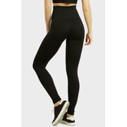 Sofra Women's & Plus One Size Seamless High Waist Extra-Wide Banded Ankle Length Leggings