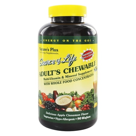 Nature s Plus - Source Of Life Adult s Chewable Apple Cinnamon - 90 Wafers