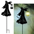thumbnail image 5 of RBCKVXZ Halloween Decoration Outdoor - Black Statues, Scare Yard Sign for Halloween Yard Decor - Solar-Powered Metal Silhouette With Light (Style A), 5 of 5