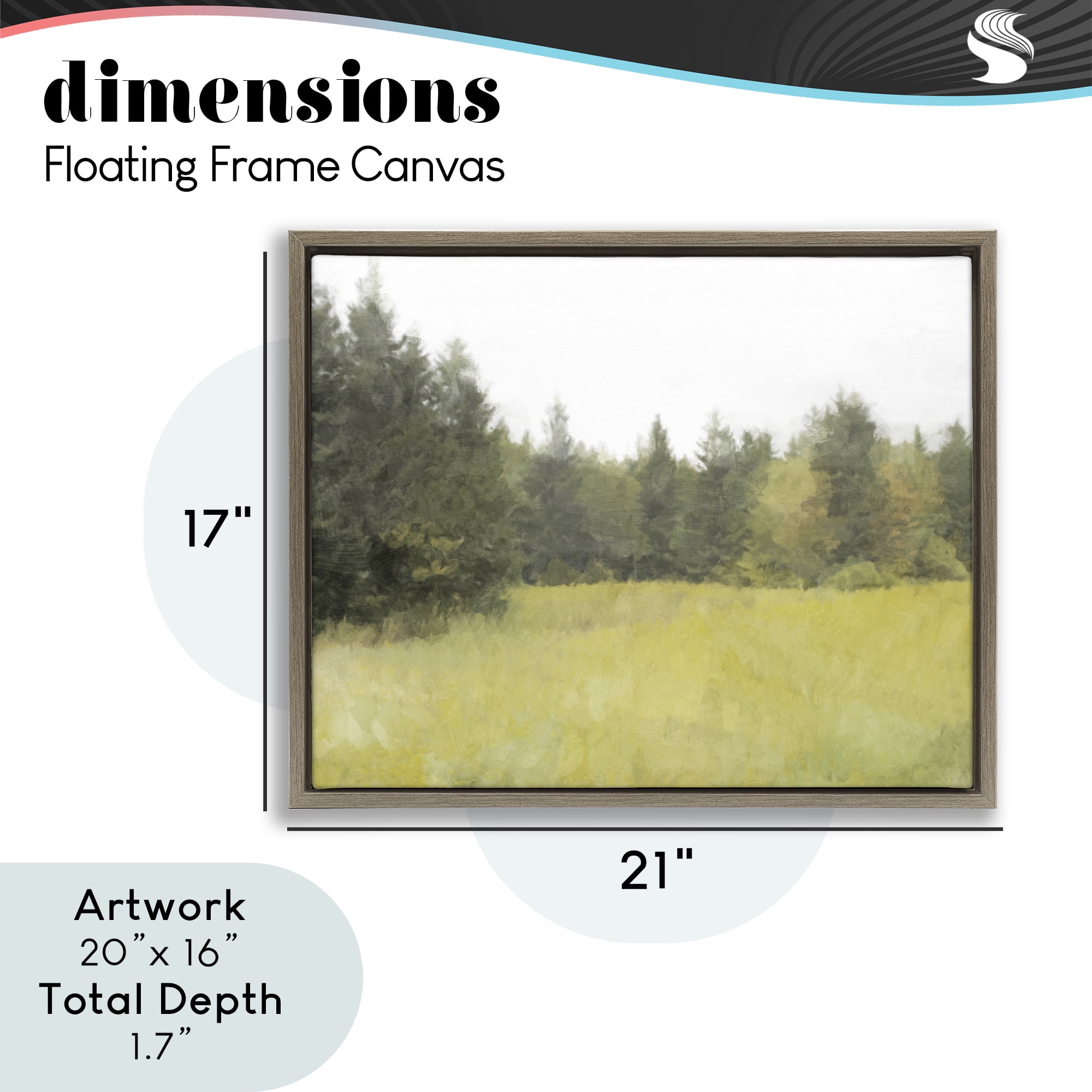 Stupell Industries The Forest's Vast Clearing Brown Framed Floater Canvas Wall Art, design by Kim Curinga