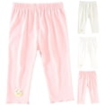 thumbnail image 2 of QINGFSAP Toddler Baby Unisex Breathable Ribbed Knit Pants Elastic Waist Casual Trousers with Cartoon Print for Boys Girls 0-3T, 2 of 9