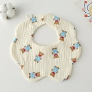 1pcs Cotton Gauze Print Baby Bibs Absorbent Saliva Towel Newborn Burp Cloths Bandana Scarf for Boys Girls Feeding Drool Bib style 1