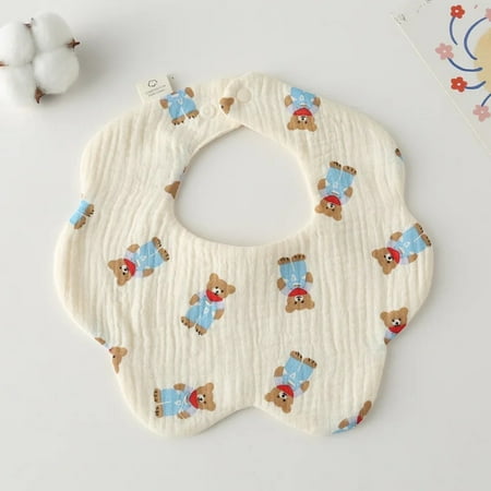 1pcs Cotton Gauze Print Baby Bibs Absorbent Saliva Towel Newborn Burp Cloths Bandana Scarf for Boys Girls Feeding Drool Bib style 1