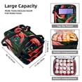 thumbnail image 3 of Flamingo Double Layered Insulated Refrigerated Lunch Bag with Two Compartments - Large Capacity Handheld Lunch Bags, 3 of 6