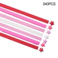 thumbnail image 2 of Easy to Fold Origami Paper 540pcs/set Origami Star Paper Solid Color Diy Paper Crafts School Teaching Handmade Colorful Lucky Star Paper Strip, 2 of 8
