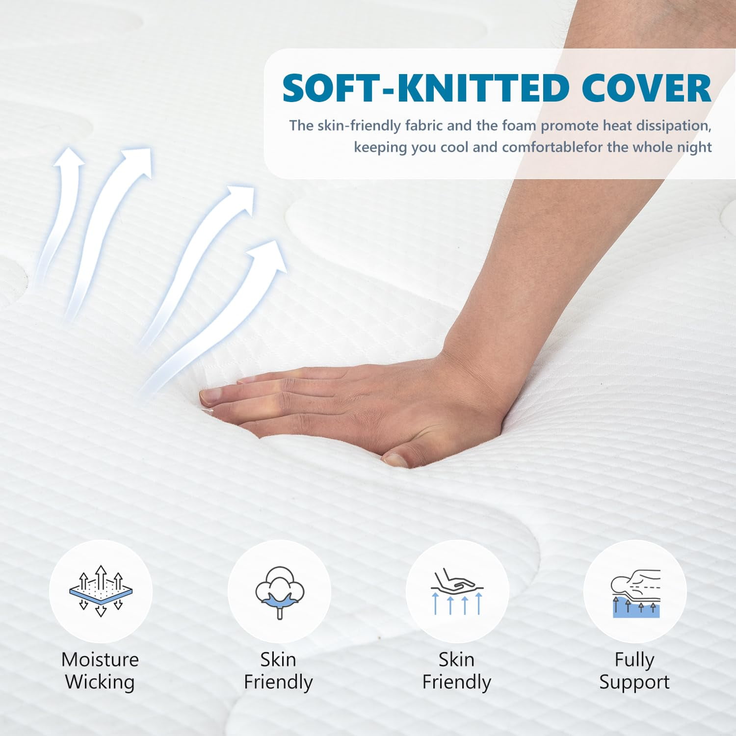 YRLLENSDAN Twin Size Mattress in a Box, Foam Spring Hybrid Mattress, Medium Firm Twin Mattress 12 Inch, Fiberglass Free Mattress, Twin Mattress for Bunk Bed