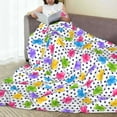 thumbnail image 3 of Yiaed Bear And Polka Dot Pattern Fleece Throw Blanket,Fleece Throw Blankets for Couch & Bed All Season Use -40"x30", 3 of 4