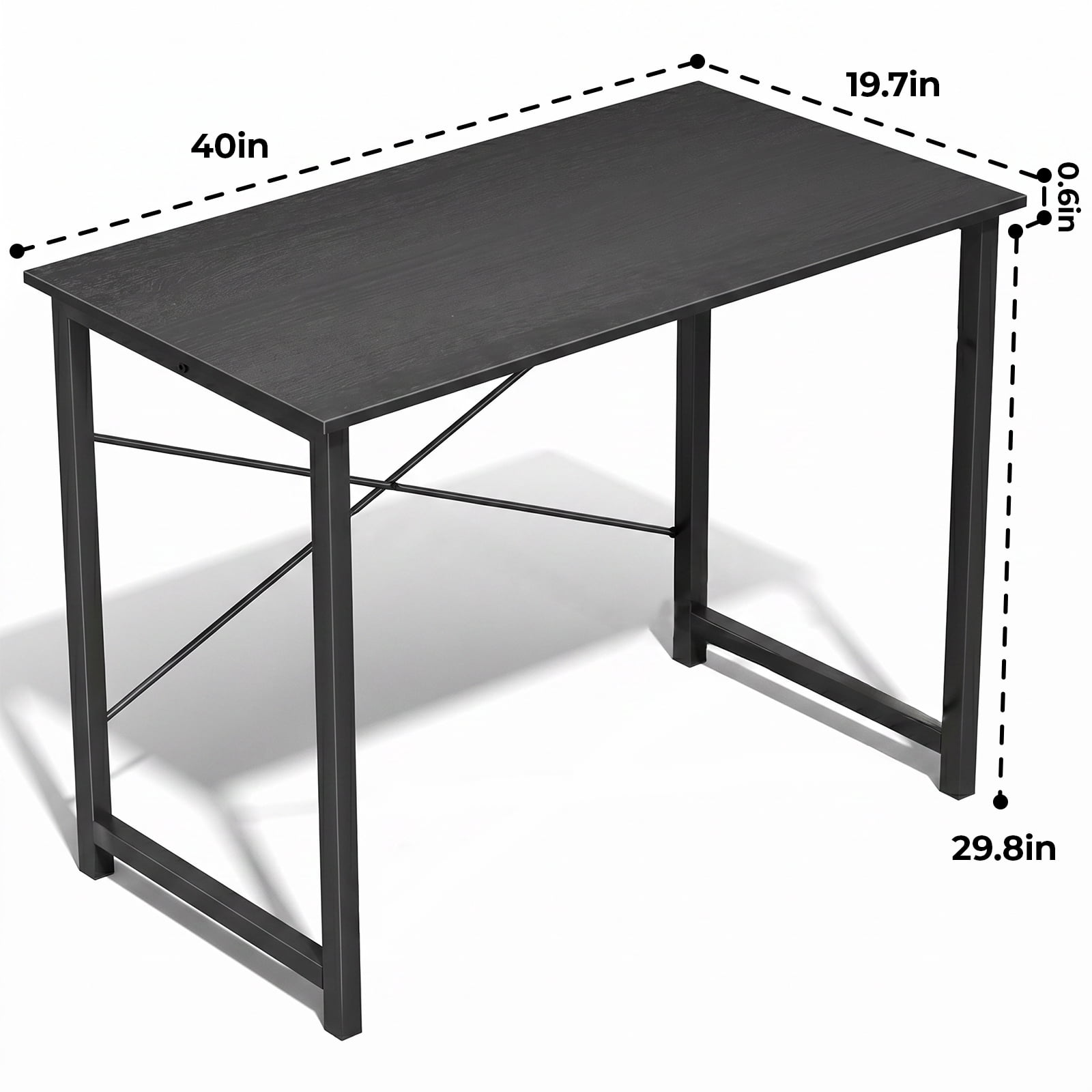 Alvantor Computer Desk 40 Inch, Modern Writing Desk for Home Office with Storage Bag & Hook, Small Office Desk for Small Spaces