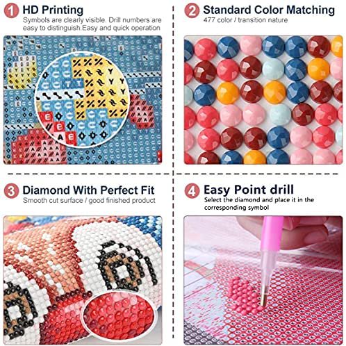 IGUOHAO 5D DIY Diamond Painting Kits for Adults Cross 12x16inch