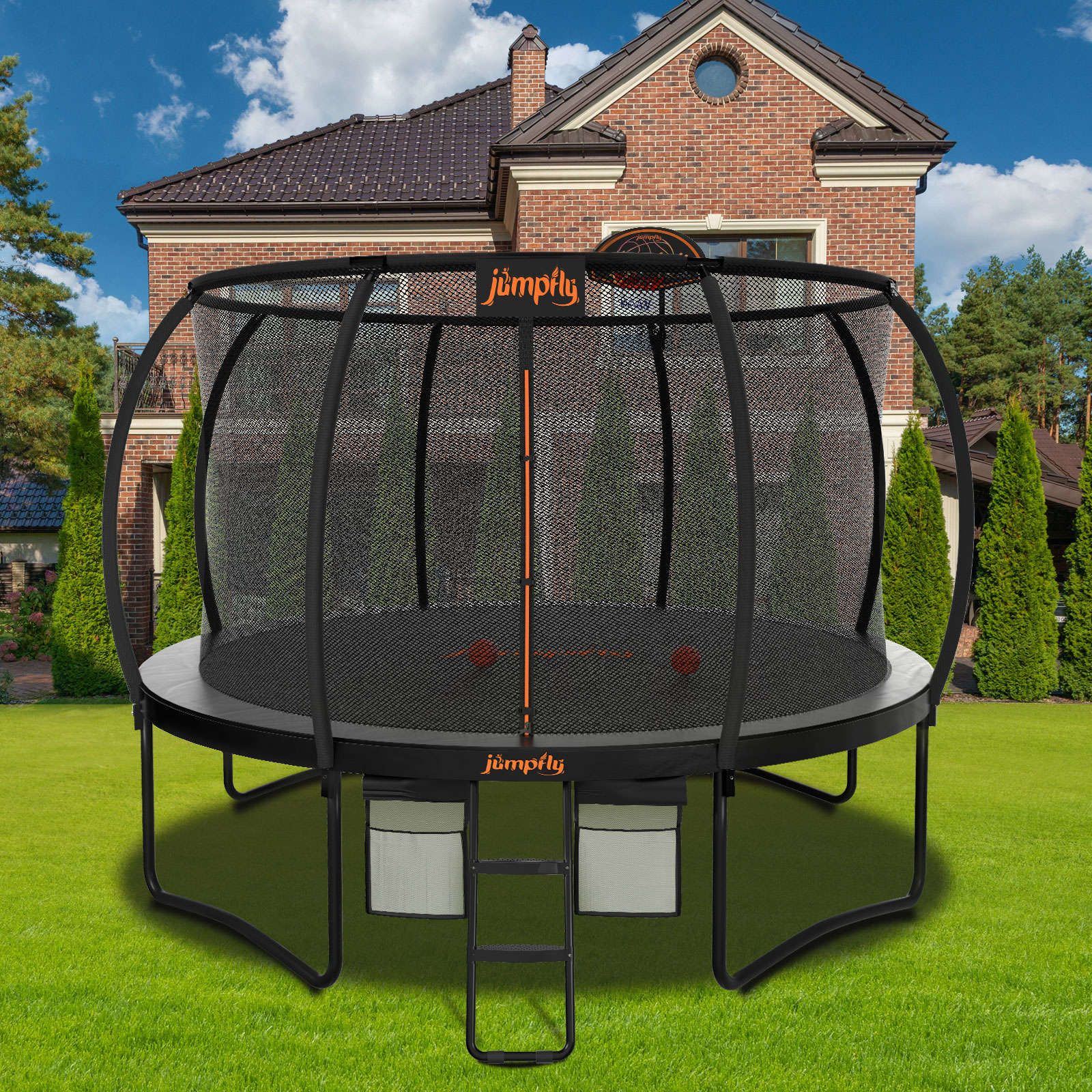 Propel Trampolines Outdoor Jump N Jam Trampoline Basketball Hoop System