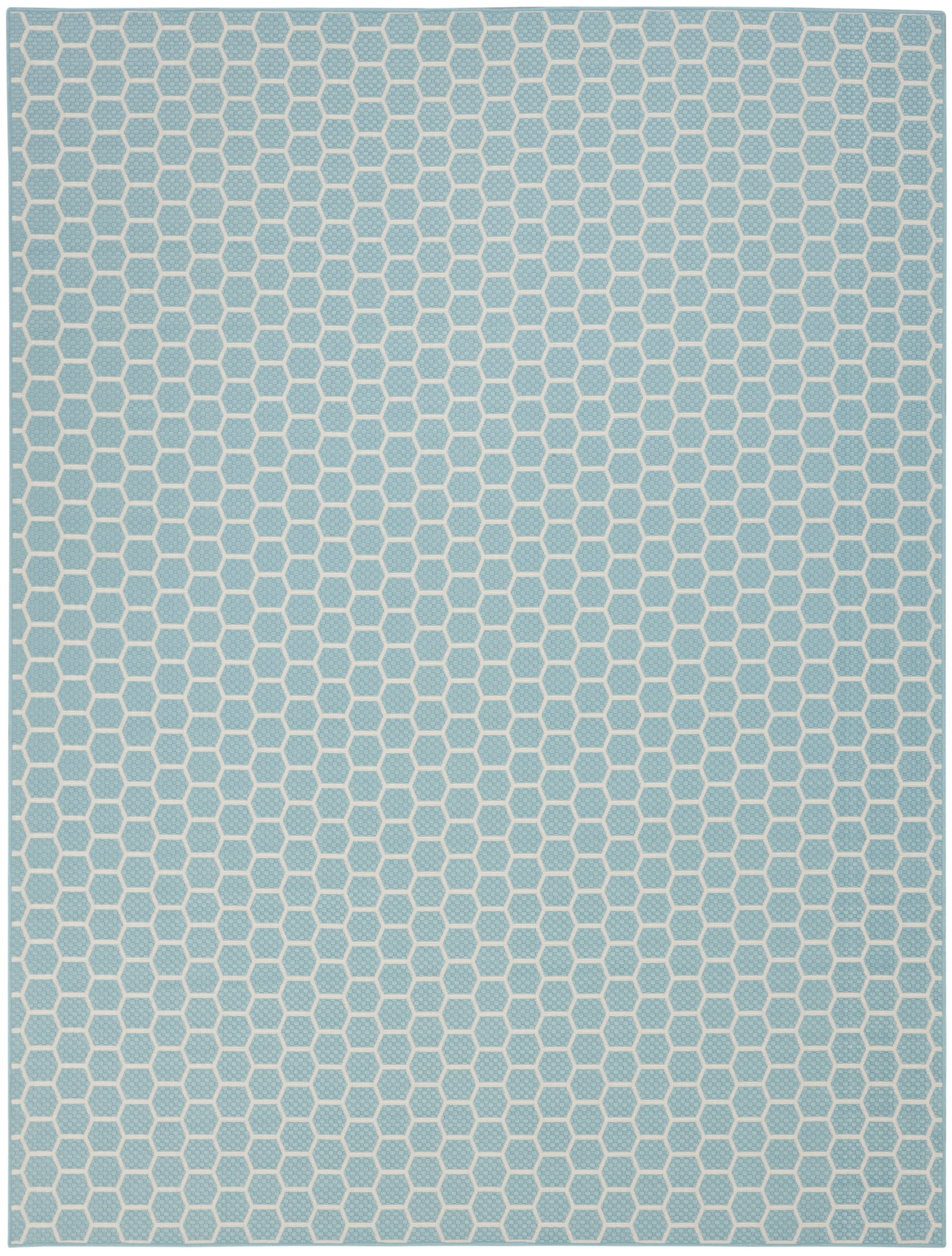 Nourison Twist Reversible 9' x 12' Aqua Modern Rug