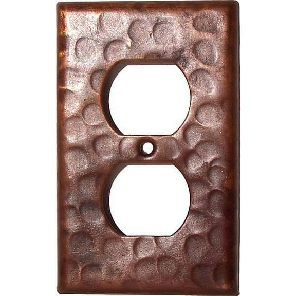 Duplex Outlet Hammered Copper Wall Plate