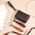 thumbnail image 5 of 3 Colors Genuine Leather Wristlet Strap 5.5 Inch Leather Keychain Wrist Strap Purse Wrist Lanyard Replacement Keychain Hand Strap with Alloy Clasp, 5 of 5