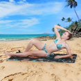 thumbnail image 6 of Black Microfiber Quick Drying Beach Towel with a Carrying Bag Absorbent and Sand Free Towel for Kids Teens Adults Travel Gym Camping Pool Yoga Outdoor and Picnic, 6 of 7